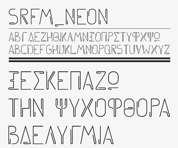 srfm_neon font